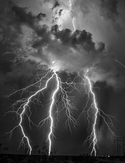 lightening at night