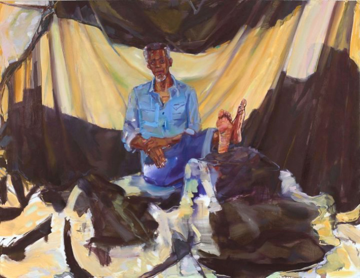 Angela Dufresne, Dean Moss, oil on canvas, 2017, 5 x 7 ft.