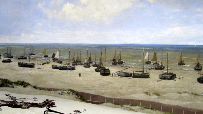 Hendrik Willem Mesdag, Section of Panorama Mesdag, Cylindrical painting, 1881