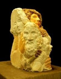 Anita Pearl, Artist & Griffin & Sphinx, O My!, Limestone, 