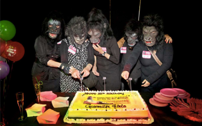 The 30th birthday party for the Guerilla Girls at the Abrons Art Center in Manhattan, 2015 Photo: Bejamin Norman, New York Times