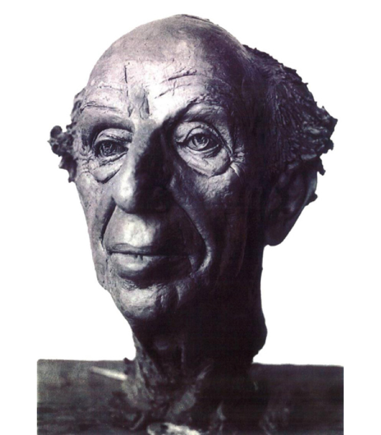 Bronze bust of Aaaron Copeland