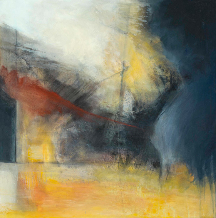 Mimi Herrera-Pease, Homage to Turner, Oil on canvas, 36 x 36 in. 