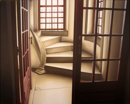 staircase through door