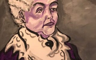 Painting of Elizabeth Cady Stanton by Sandra Bertrand
