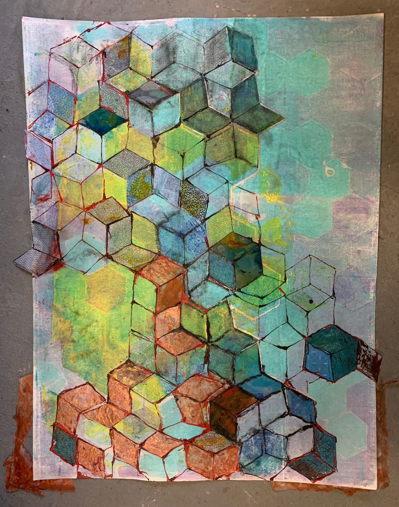 abstract cubes