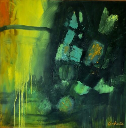Abstract yellow painting