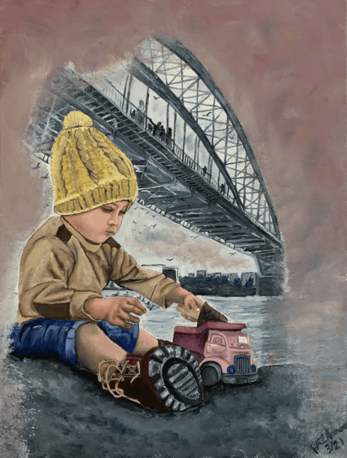 boy with bridge