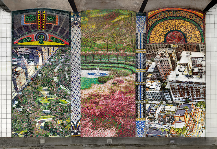 Parkside Portals, 86th St. and Central Park West subway station, C and B lines, Lower Platform Center