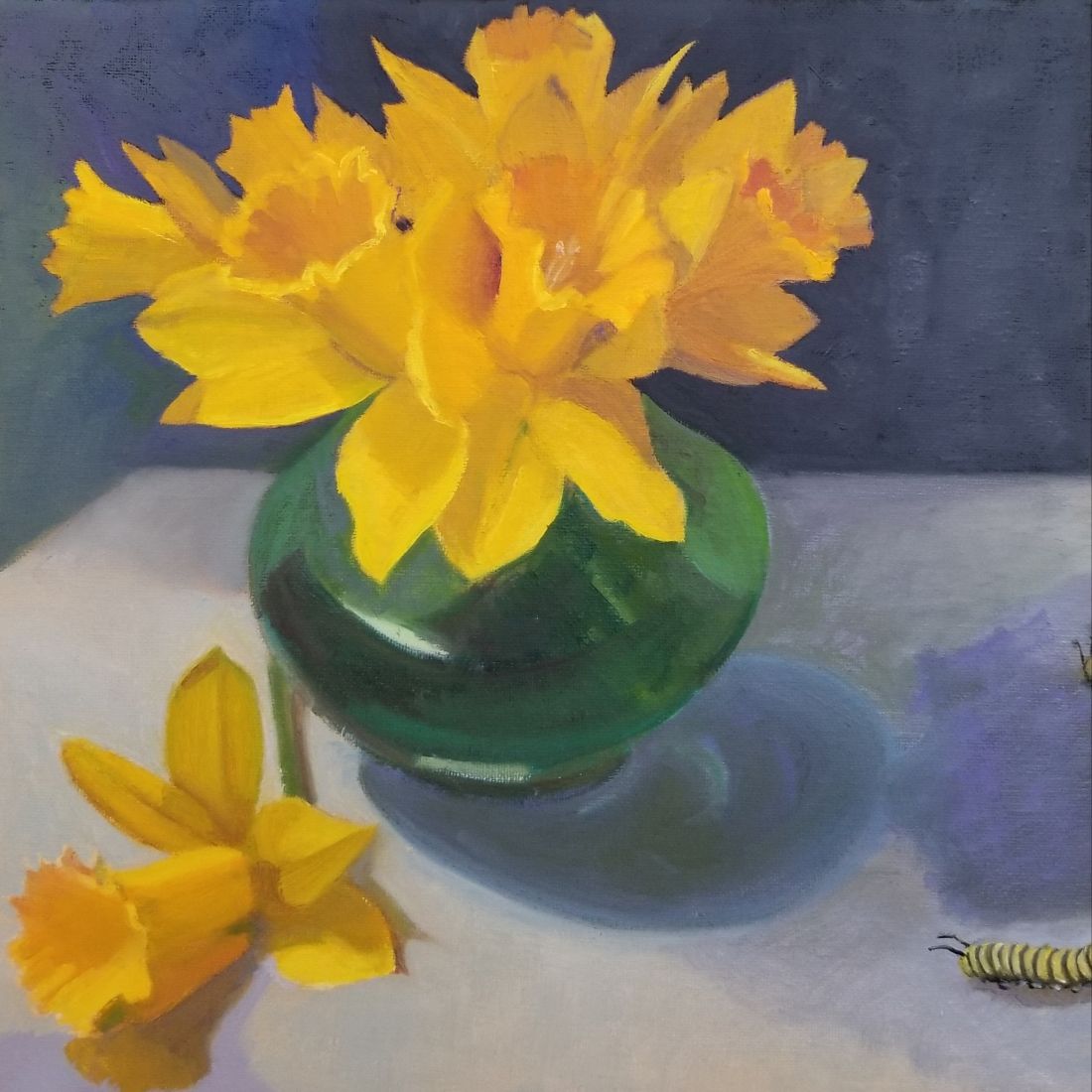 Margaret Montgomery<br><em>Daffodils in a Green Vase</em>