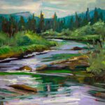 Evening on the River plein air for NAWA