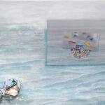 The Color of Precipitation 29 x 39, pastel on paper, mounted photograph