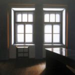 1.  Admissions Stripped Bare (Gestapo Prison, Terezin, Czech Republic), oil on canvas, 48 x 36