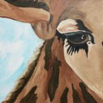 Giraffe and Flowers_Acrylic Painting _ Kimmary I MacLean