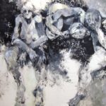 Lamentations_acrylicandcharcoalonloosecanvas_75x120%22