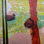 Leni_Paquet-Morante_Two Saplings on a Shallow_84x84_ink and acrylic on canvas_2022