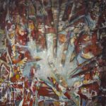 Richey_Cheryl_DreamCatcher2_acrylic collage on canvas_24x24_680