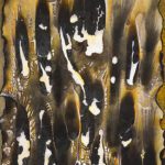 Richey_Cheryl_Pyrophyte2_burned canvas,collage, acrylic on panel_36x24x2_