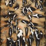 Richey_Cheryl_Pyrophyte3_burned canvas,collage,  acrylic on paneli_36x24_2_