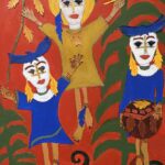 Valenza_Visitors to the Cornfield BlueBirds of Happiness_ MM_24x18