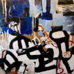 Zalisko, Patricia_ Marina's  Peony_44x44 inches, collage with acrylic, canvas on canvas_resized