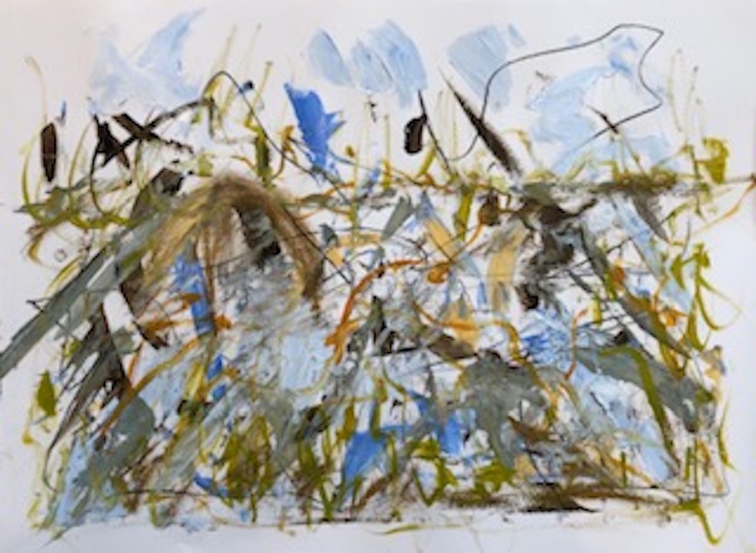 CherylDyment_The_Living_Marsh_2021_acrylic_and_pastel_on_paper_undermuseumglass_18x24_framed size 23x29__$2,300.