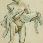 My_Love_passing_1993_Gouache_and_ Nupastels_on_raw_canvas_56x41_ ©JulieCastillo_2023