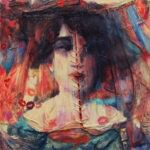 Camille Claudel Visits Oscar Wilde's Grave_ Caroline Rust_oil on undergarments_24inX24in_2015_small