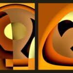 Golden Maroon  Diptych