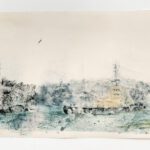 Lisbon Harbor Ghosts 11%22x30.5%22 ink+color pencil