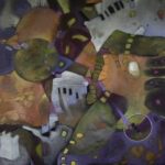 Moon at My Window_Acrylic Paint and Mixed Media_36hx36w