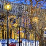 Adamczyk Lily Rainy Night Lights Oil 20x24x1 painting 800.00