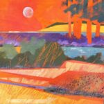 Full Moon by Manana 10x10 acrylic on wood