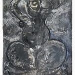 Hamrick_Leslie_Finding the Bold_charcoal and graphite with collage_40x32in_$2250_collage