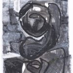 Hamrick_Leslie_Moving Stones_collage with charcoal and graphite_12x8.5in_$500_collage