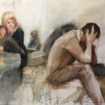 Goodman_Jeanne_Waiting _24x30%22Drawing_1500USD