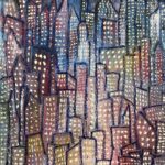 Caselden_City Nights_30%22x24%22x1 1:2%22_Mixedmedia0ncanvas_$1900