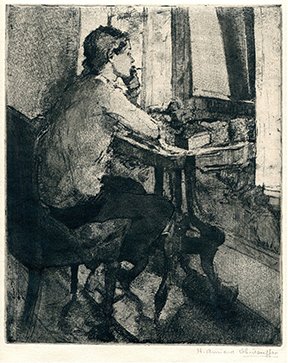 The Cigarette, 1934; etching 