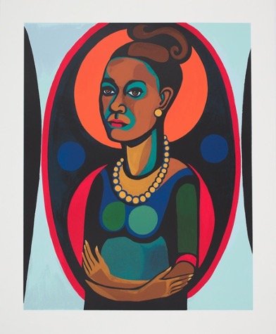 Faith Ringgold, Self Portrait, 2023, Signed and dated screenprint 28 x 23