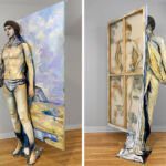 Baler-Moses_Efrat_The Bather_Mixed media oil and acrylic on canvas_73 x 40 x 20_mixed media_9000