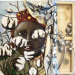 Baler-Moses_Efrat_The Fabric of Our Lives_ Acrylic and cotton plants on canvas_37 x 36 x 6_Mixed Media_4800