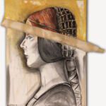 Baler-Moses_Efrat_Unveiled_Mixed media, graphite and Oil paint on canvas_40 x 38.5_Mixed media_6,000