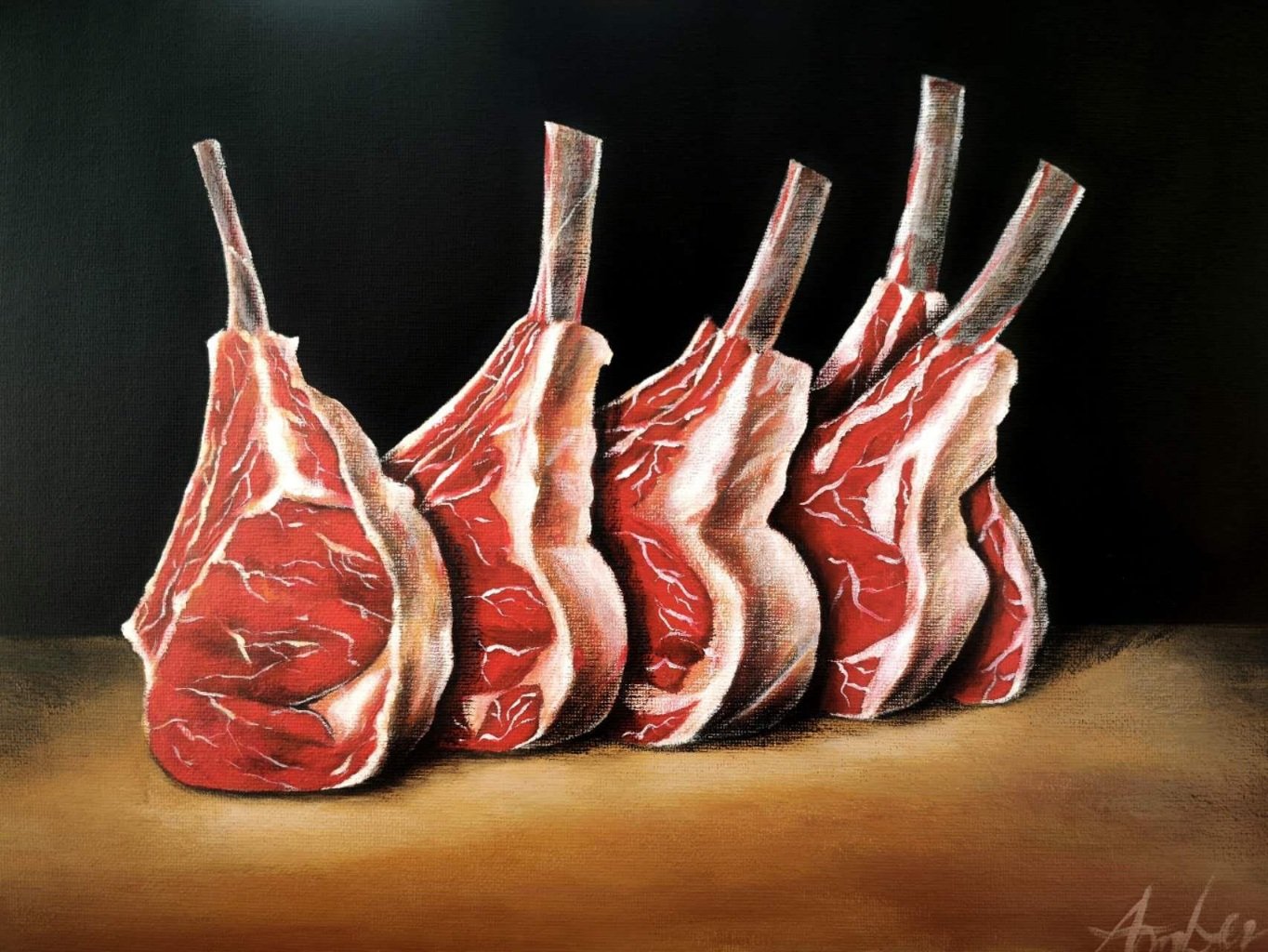 Amber Dong (AL)<br><em>Still Life With Five Steaks</em>