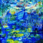 Blue Water Garden, Oil,48x36 inches