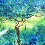 The poet's garden, oil on aluminum, 30x24 inches