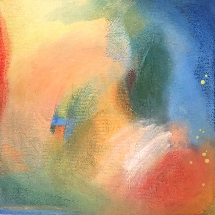 Azalea.12x12.Mixed Media on Canvas