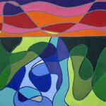 New Day, Acrylic and metallic on canvas, 30x30