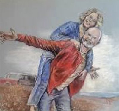 Piggyback, Pastel 13 in. x 20 in.