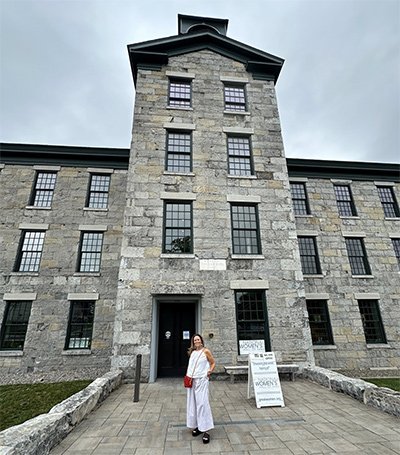 Author at the Women’s Hall of Fame, Seneca Falls, New York