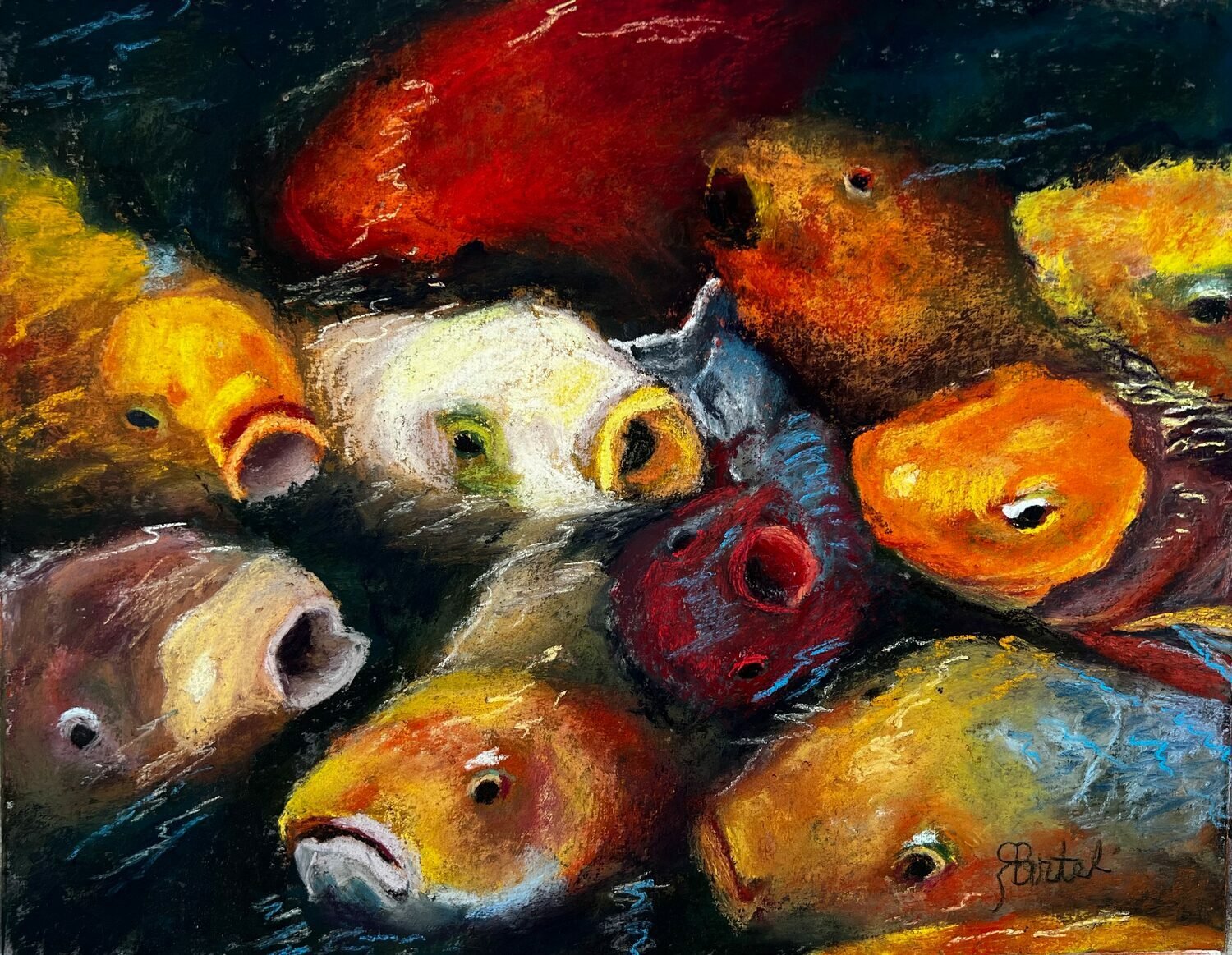 Rita Bartel (CA)<br><em>Koi Fish: Where's Dinner</em>